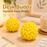 Balle à presser artisanale en forme de durian, jouet anti-stress croustillant, jouet souple à rebond lent et modelable pour soulager le stress