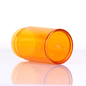 Customized Yellow Transparent Capsule Bottle Pharmaceutical Packaging PET <b>Plastic</b> For Health Products With Screw Cap - Product Image 5