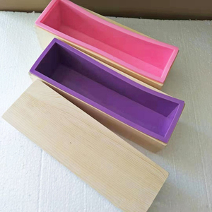 Stampi <span class=keywords><strong>per</strong></span> Sapone Rettangolari Fatti a Mano, <span class=keywords><strong>Stampo</strong></span> in Silicone Flessibile con Scatola in Legno <span class=keywords><strong>per</strong></span> la Produzione Artigianale di Sapone Fai-da-Te - Product Image 4