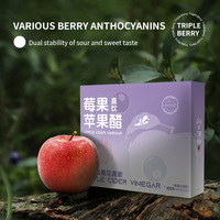 Jia Tribute Vinagre de Sidra de Manzana con Bayas Inmortales, Bebida Directa de Arándanos y Frambuesas, Dispositivo Multi-Acético