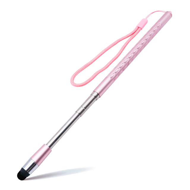 WENKU Metal Retractable Telescoping Capacitive Screen Teacher Pointer Stylus Pen Replaceable Nib IPad/iPhone Android Smartphones