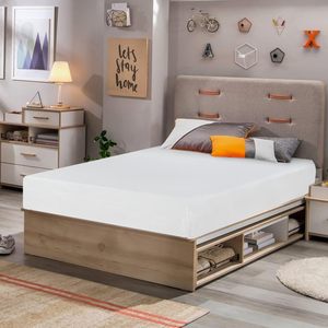 CertipUR-US Certified Medium Firm Colchón Gel Espuma Viscoelástica Alivio de la presión del Sueño con función de aire para la cama del dormitorio en una caja - Product Image 1