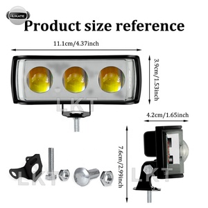 LKT Lighting 2 3 4 5 6 lentes blanco amarillo doble Color 24 voltios Mini luz antiniebla bicicleta <span class=keywords><strong>Fogg</strong></span> lámpara para motocicleta Luz de motocicleta - Product Image 2
