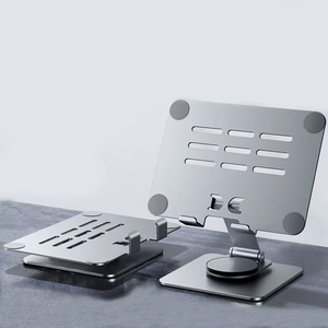 Portable Flexible 360 Degree <b>Rotating</b> Laptop Stand Metal Adjustable Desktop Table Riser Bracket for Indoor Use Foldable Computer - Product Image 3