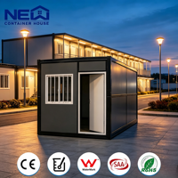 Casa Contenedor Prefabricada Modular Moderna, Plegable y Expandible, para Vivienda, Oficina, Villa, Hotel, Hospital, Panel Sándwich de Acero