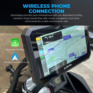 RICOEL Tablette GPS Moto Tout-Terrain Détachable 7 Pouces avec TPMS, Caméra <span class=keywords><strong>CarPlay</strong></span> Sans Fil 1080p, Étanche IP66, Garantie 1 An - Product Image 3