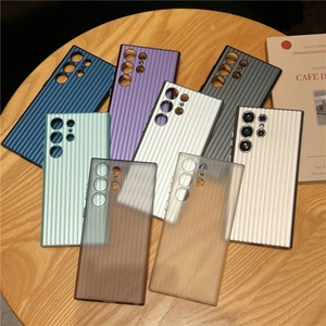 Funda para Teléfono Estilo Maleta con Diseño de Rayas Mate 2024 para Samsung Galaxy S25 S24 23 Plus Ultra - Product Image 1