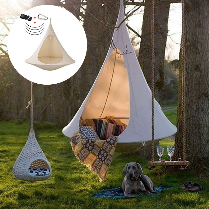 Hamaca impermeable para acampada y jardín, columpio plegable para  habitación de niños, carpa de árbol tipi, colgante de techo, sofá cama,  tienda de