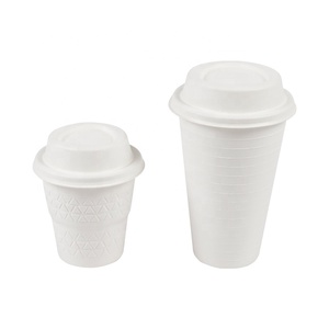 Lid Sugarcane Bagasse Fiber Lids For Coffee Of Various Sizes Custom Disposable Hotel Paper Cup Covers