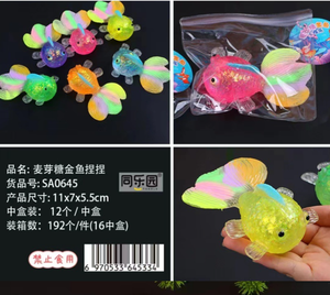 Juguetes Blandos de Pez Dorado de 11 cm, Juguetes Sensoriales Kawaii para Aliviar el Estrés en Niños, Material de PVC para Niños y Niñas de 5 a 7 Años - Product Image 3