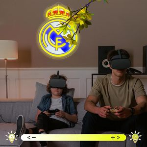 Letreiro <span class=keywords><strong>Neon</strong></span> Esportivo com Logo de Time de Futebol, Decoração de Parede LED USB para Quarto, Caverna do Homem, Presente de Aniversário e Natal para Meninos - Product Image 5