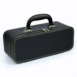 Estuche de Cuero Hecho a Mano de Alta Gama con Espejo y Bandejas Apilables, Organizador de Joyas de Acrílico Grande con Cierre de Cremallera para Viaje - Product Image 6