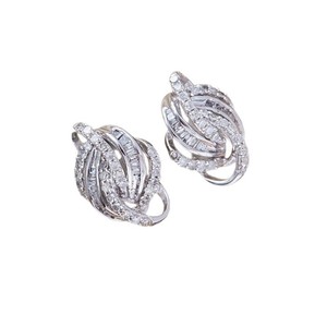 Orecchini a perno con linee geometriche per donna, gioielli da orecchio alla moda e brillanti - Product Image 5