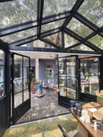 Puertas Francesas Plegables de Aluminio Minimalistas con Certificación CE y Sistema Resistente a la Intemperie con Certificación EN para Villas