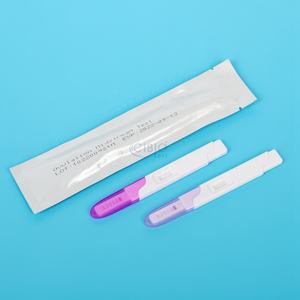 Cassette de <span class=keywords><strong>test</strong></span> de grossesse HCG emballage personnalisé kits de détection précoce à réponse rapide - Product Image 4