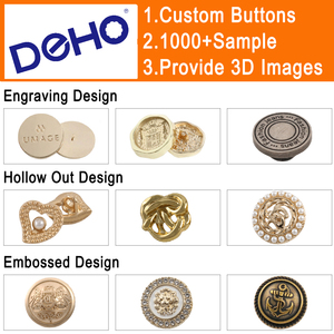 Bottoni in Lega di Ottone Personalizzati Oeko-Tex 12mm/20mm, Logo Inciso in Metallo Dorato, Lavabili e Senza Nichel per Cappotti - Product Image 3