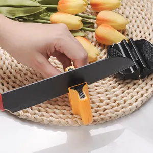 Afilador de cuchillos de cocina con herramienta de carburo antiguo de cerámica de bolsillo pequeño con afilador de mesa de cocina