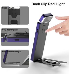 Custom Logo <b>LED</b> Bookmark Reading <b>Light</b> OEM Wholesale Rechargeable Clip-on Book Lamp 5 Colors Temperature Dimmable Eye Protection - Product Image 4