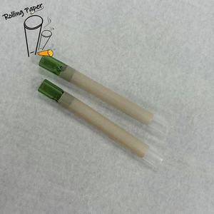 Papier à rouler pour fumer en papier de riz non blanchi/blanchi personnalisé, ruban adhésif 10 * 30MM, papier à cigarette en verre vert - Product Image 6