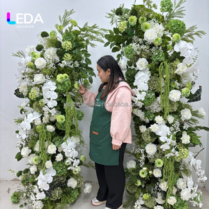 ซุ้มตกแต่งงานแต่งงานกลางแจ้ง LEDA ซุ้มไม้ประดิษฐ์สีเขียว ซุ้มโค้งแบบแตกส่วน จัดดอกไม้สำหรับซุ้มดอกไม้งานแต่งงาน ตกแต่งงานอีเว้นท์ - Product Image 2