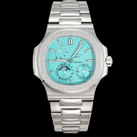 Montre mécanique pour homme 5711 pour série 5712 Hand Grenade, cadran lumineux carré, acier inoxydable