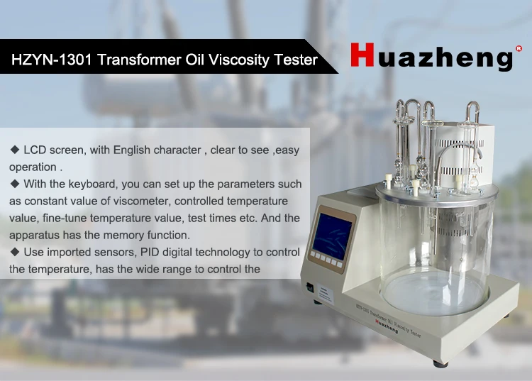 Huazheng Electric Astm D445 Portable kinematic Viscometer automatic fuel kinematic viscosity tester