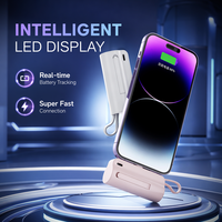 Nouvelle batterie externe portable de poche à affichage numérique, 10W 5000mAh, chargeur d'urgence, support de charge portable