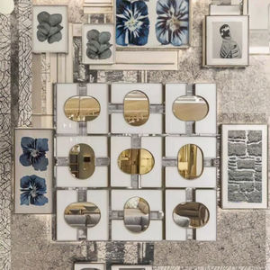 Espejo Decorativo de Pared de Arte en Hierro 3D Moderno y Simple, Decoración de Lujo de 40CM, Novedad 2025, Dropshipping para Sala de Estar y Decoración del Hogar - Product Image 3