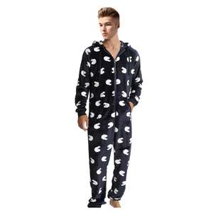 E0110TA43 alta calidad con capucha cremallera Navidad Polar una pieza Casual invierno hombres pijamas ropa de dormir Sehe moda - Product Image 3