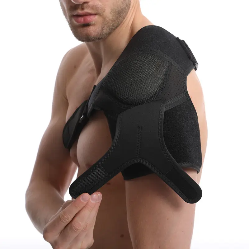스포츠 압축 어깨 패드는 아이스 팩 어깨 패드에 추가 할 수 있습니다 통기성 조절 가능한 어깨 끈 압축