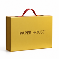 Boîte cadeau pliable écologique FSC avec couvercle magnétique, logo personnalisé, emballage plat pliable pour vêtements, OEM ODM