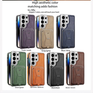 Funda de Teléfono Tipo Cartera de Cuero PU Magnética con Acabado Elegante para Samsung S26 S23 S24 S25 Ultra con Ranuras para Tarjetas, Soporte y Protección Antigolpes - Product Image 2