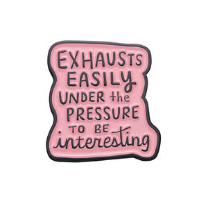 Drôle disant <span class=keywords><strong>proverbe</strong></span> sensibilisation à la santé émotionnelle soins broches émail épinglette pour vêtements collier métal artisanat Badge bijoux - Product Image 6