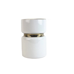 <span class=keywords><strong>Vase</strong></span> moderne minimaliste avec surface électroplaquée et émaillée, design simple et moderne, décoration créative pour la maison, style nordique, salon, table à manger - Product Image 1