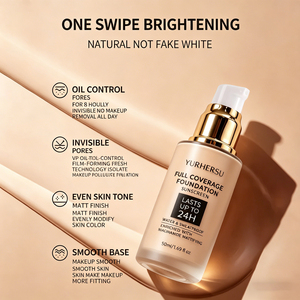 Base de Maquillaje Líquida con Protección Solar, Hidratante, de Larga Duración, Control de Grasa, Maquillaje Natural para el Rostro, Cosméticos para Mujer, Marca Privada OEM - Product Image 3