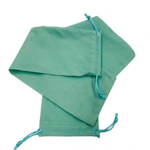 Sac à cordon en velours vert sur mesure, grande taille, sac en velours - Product Image 4