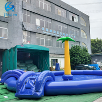 Árbol de juego de agua de piscina de aire gigante inflable al aire libre para niños muchos pueblos