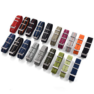 أحزمة ساعة نايلون بالمظلة طويلة 18 ، 19 ، 20 ، 21 ، 22 ، متعددة الأحجام والألوان مرنة نايلون - Product Image 6