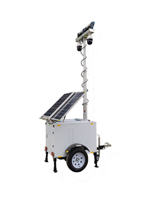 Tour d'éclairage mobile OKAF avec caméra CCTV sur remorque et mât télescopique LED - Product Image 6