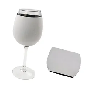 Süblimasyon beyaz neopren şarap Kozy noel şarap bardağı kapak boşlukları şarap bardağı için soğutucu çanta