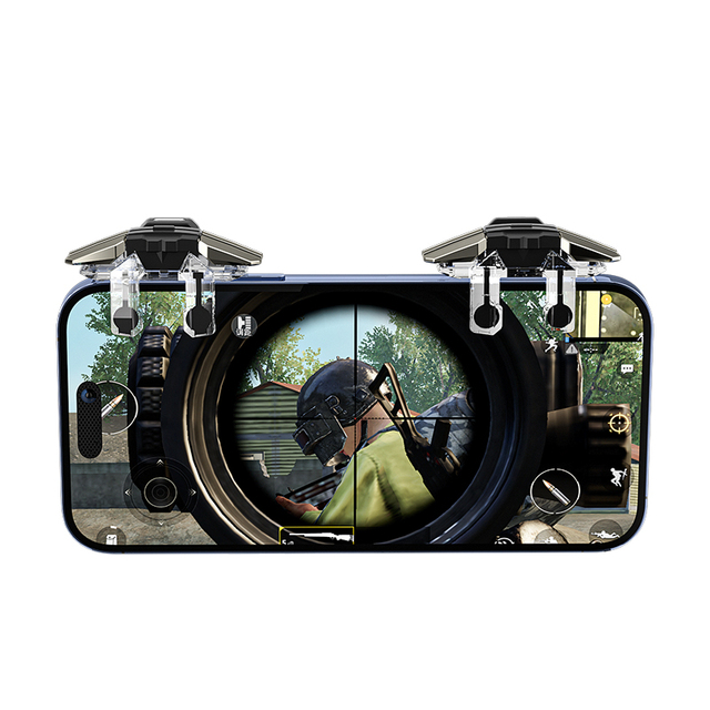 JS65 Six Finger Mobile Gaming Trigger L1 R1 Shooter Free Fire Phone Joystick for IOS Android Phone
