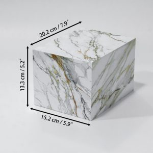 Luxe natuurlijke metalen roestvrijstalen urnen met marmerprint, uitvaartbenodigdheden - Product Image 3