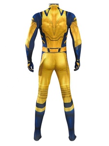 Combinaison Zentai imprimée en 3D style <span class=keywords><strong>super</strong></span>-héros d'Halloween, combinaison musclée jaune, costume de <span class=keywords><strong>carnaval</strong></span> - Product Image 3