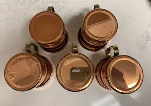 Tazas de mula de cobre pulido brillante de excelente calidad para herramientas de bar y camareros disponibles a un precio asequible - Product Image 2