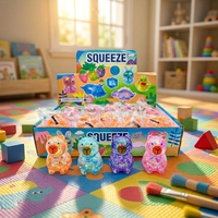 Mini jouet squishy Capybara scintillant avec paillettes, jouet anti-stress transparent à presser, jouet de décompression animal Kawaii