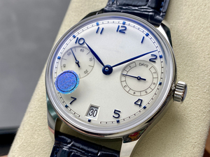 Montre Designer de Luxe pour Hommes avec Double Cadran Aiguilles Bleues Réserve de Marche de 7 Jours Logo Personnalisable - Product Image 3