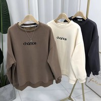 Femmes 100% coton luxe Streetwear surdimensionné brodé pull pull col rond en relief Logo personnalisé à capuche imprimé