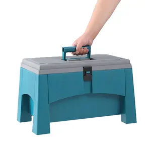 사용자 정의 분할 자동차 도구 상자 휴대용 더블 레이어 밴 스토리지 의자 낚시 책상 컨테이너