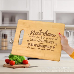 Bamboo Cutting Board Rectangle Solid <b>Wood</b> For Kitchen Meat Vegetable Cheese Chopping <b>Block</b> - Product Image 2