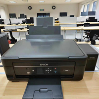 EPSON L455 için 4 renkli çok fonksiyonlu mürekkep A4 Jet yazıcı WIFI ile ikinci el içerir